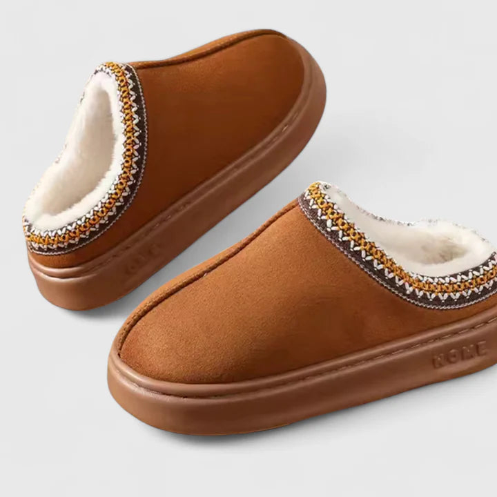 Kerra | Nordic-Trim Fleece-Lined Mules