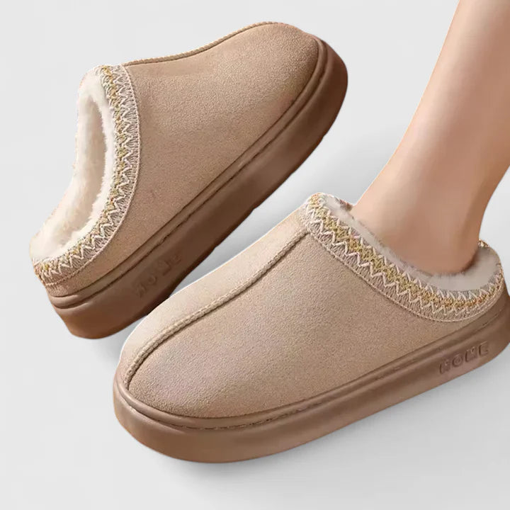 Kerra | Nordic-Trim Fleece-Lined Mules