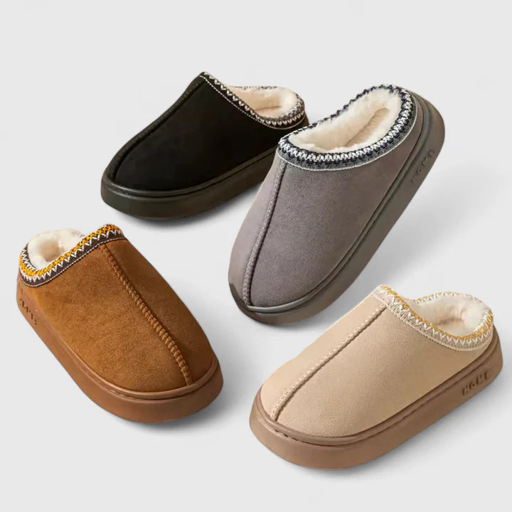 Kerra | Nordic-Trim Fleece-Lined Mules