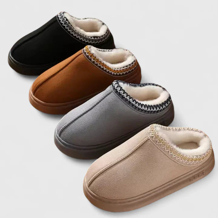 Kerra | Nordic-Trim Fleece-Lined Mules