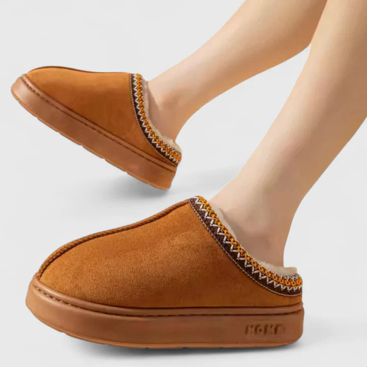 Kerra | Nordic-Trim Fleece-Lined Mules