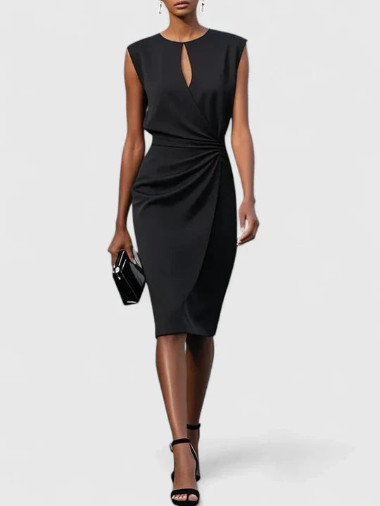 Isobel™ | Keyhole Ruched Midi Dress