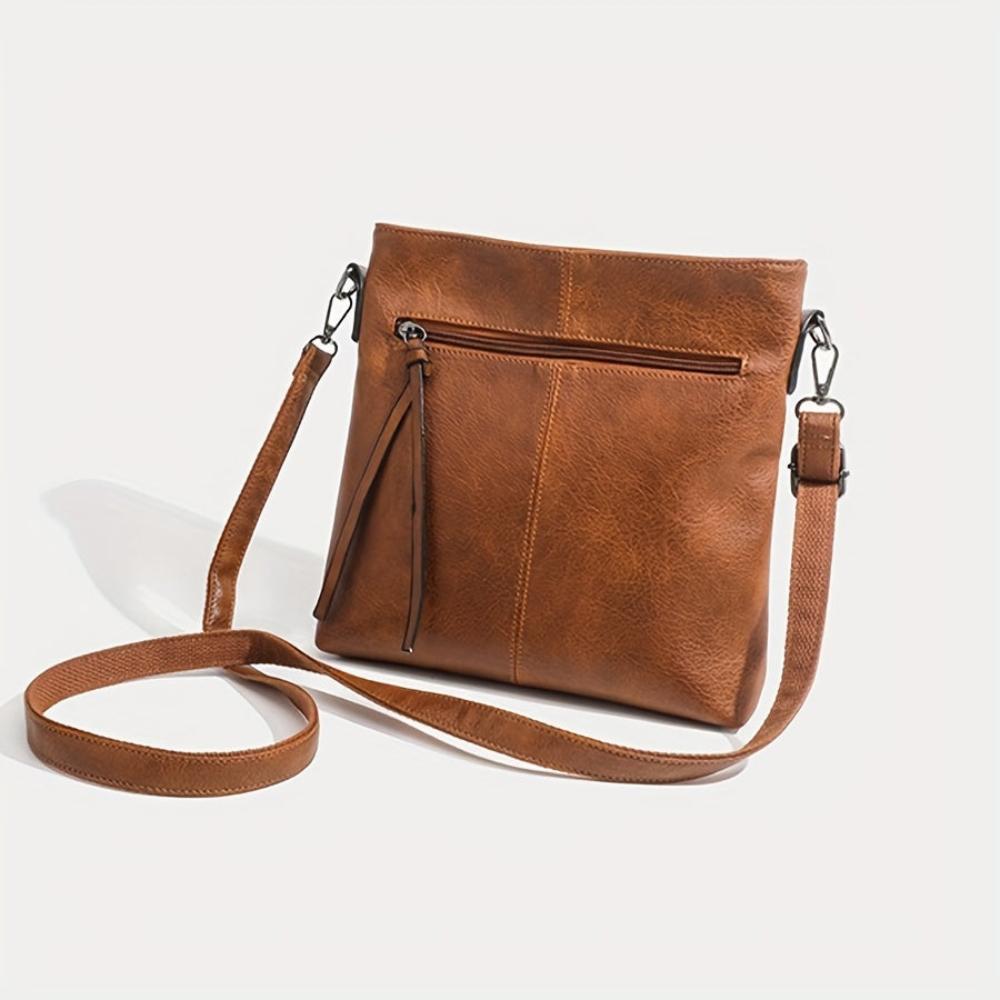 Vintage-Inspired Lena Square Crossbody Bag