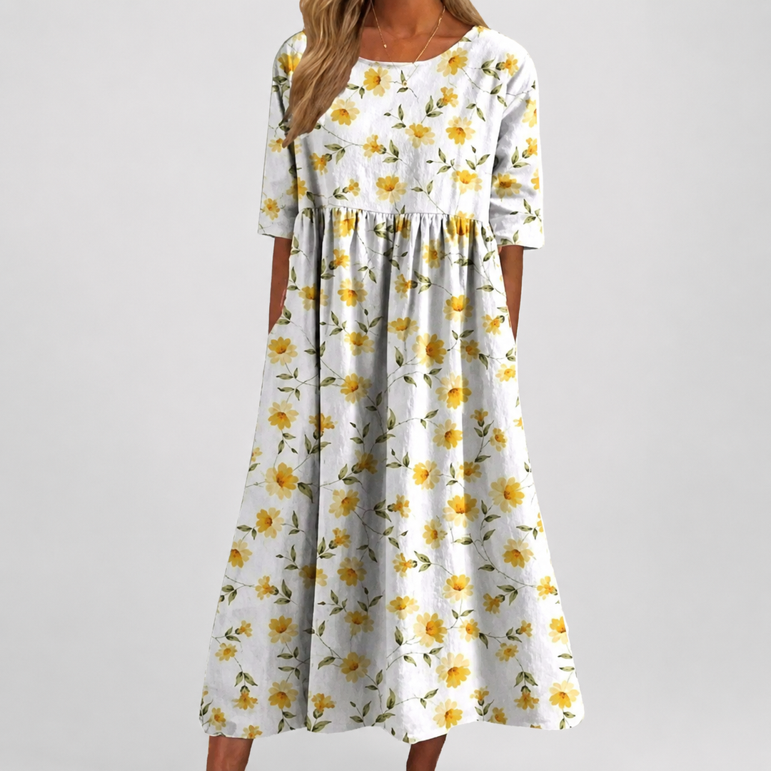 Ava™ | Short Sleeve Loose Fit Midi