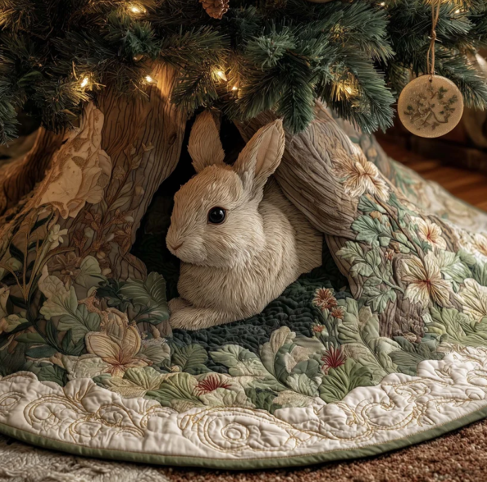 Glain™ | Rabbit Hollow Quilted Tree Skirt
