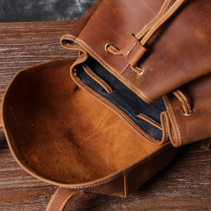Jeffrey - Sturdy Classic Leather Backpack