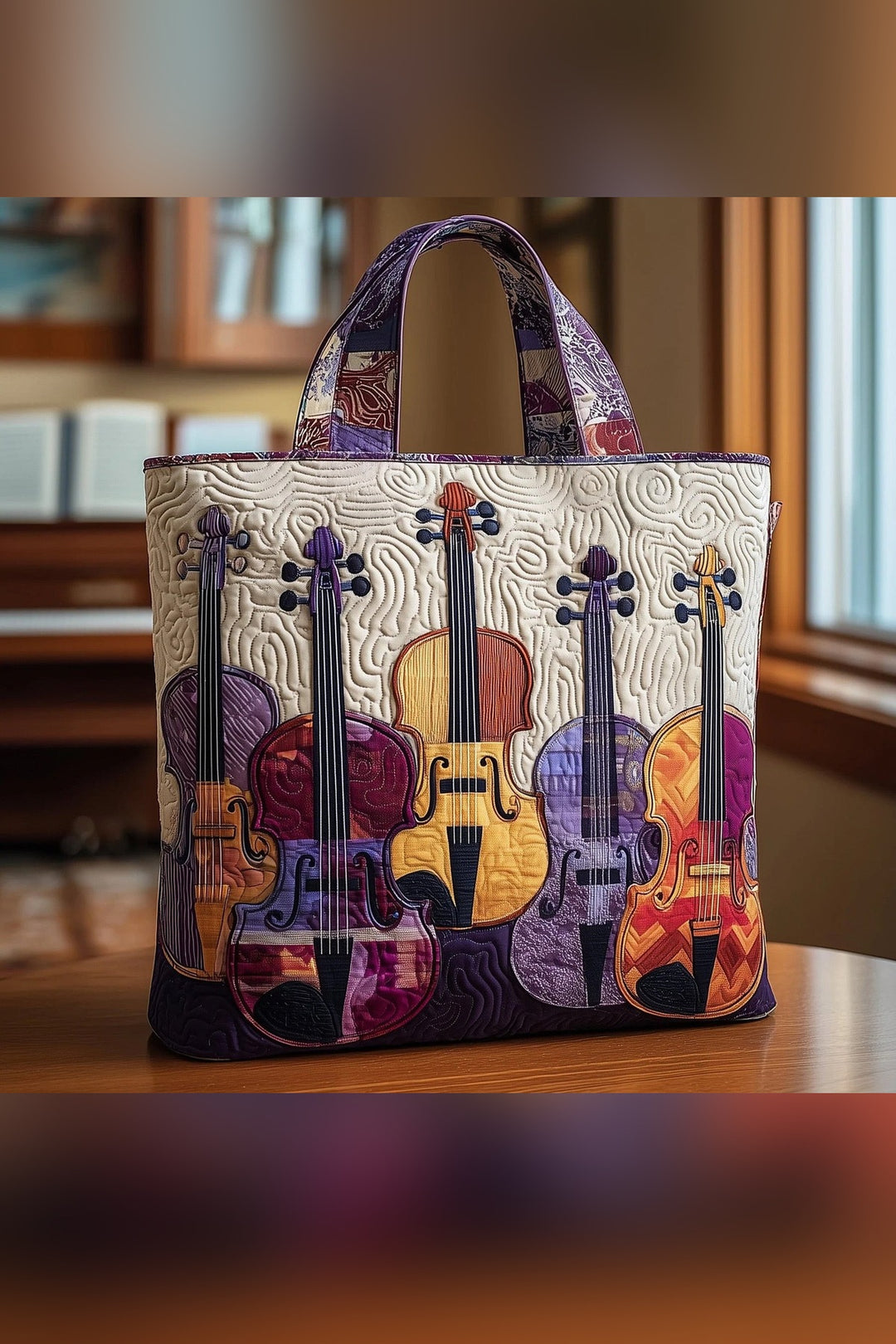 Gilliana™ | Violin Ensemble Quilted Tote Bag