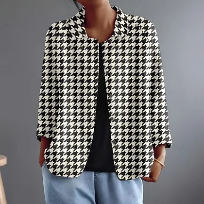 Hyacintha | Houndstooth Open Shirt