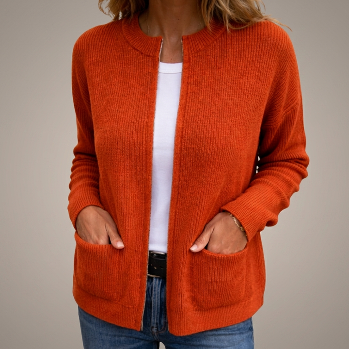 Meredith™ | Cosy Zip-Front Cardigan