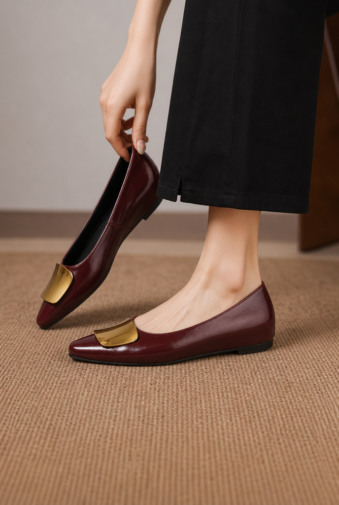 Relia Genuine Leather Flats
