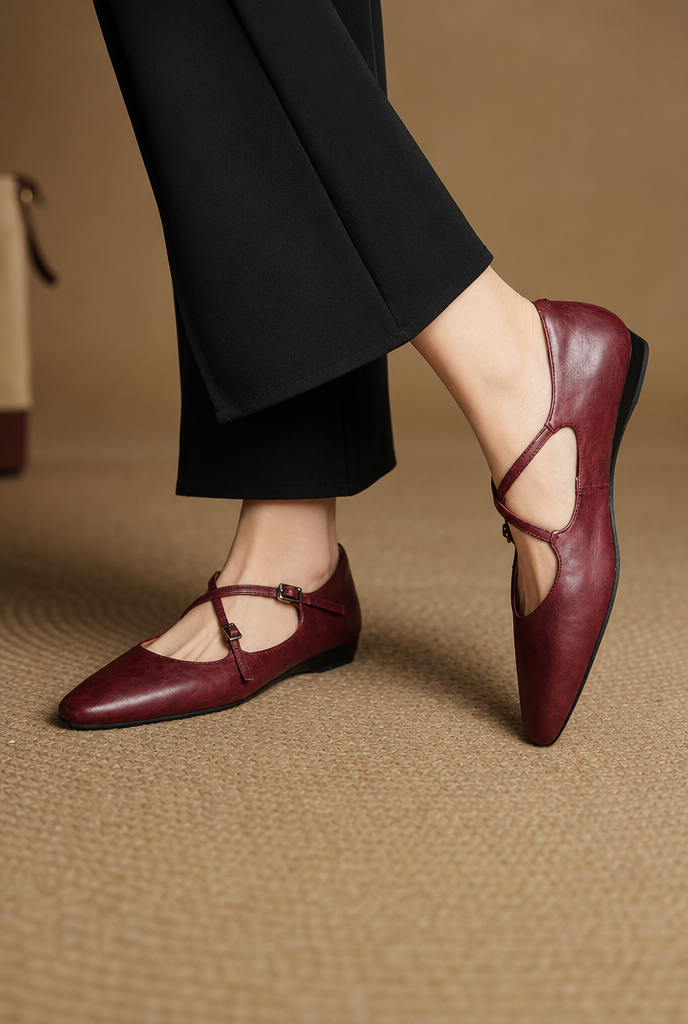 Eclan Genuine Leather Flats