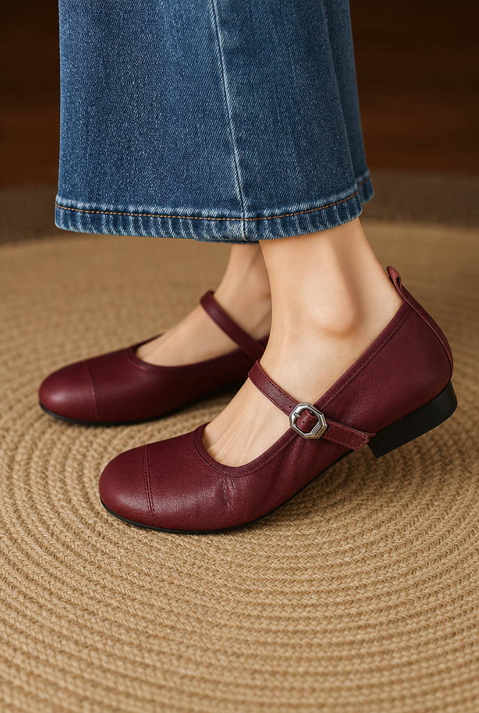 Sela Genuine Leather Flats