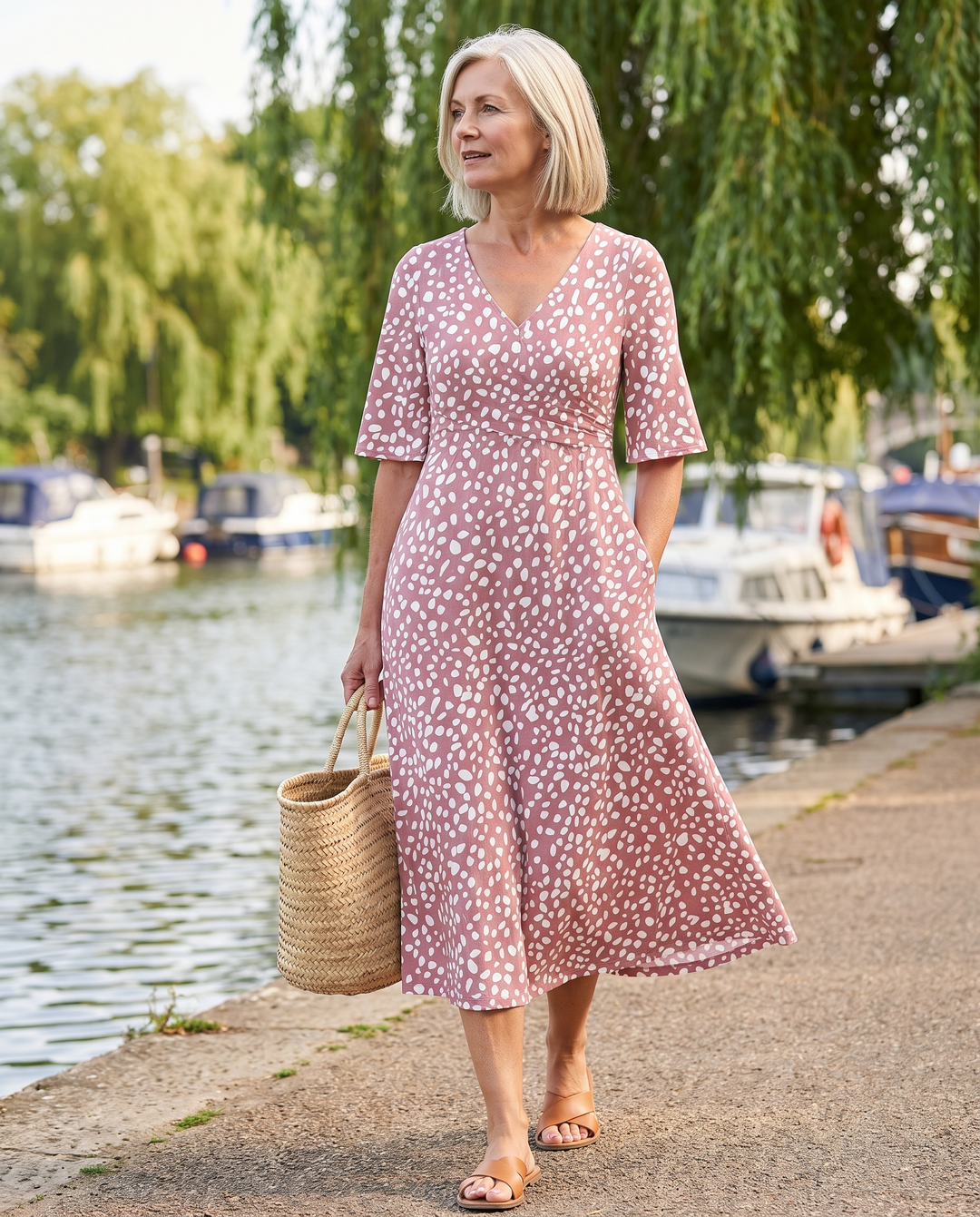 Rosemary | Empire Waist Midi Dress