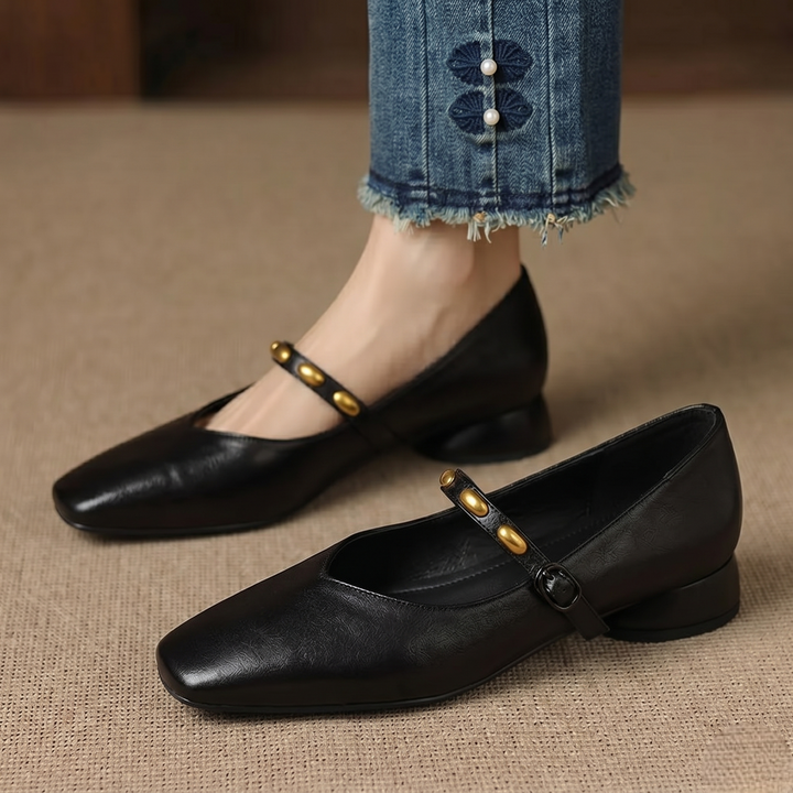 Clemmie | Buckle Mary Jane Flats