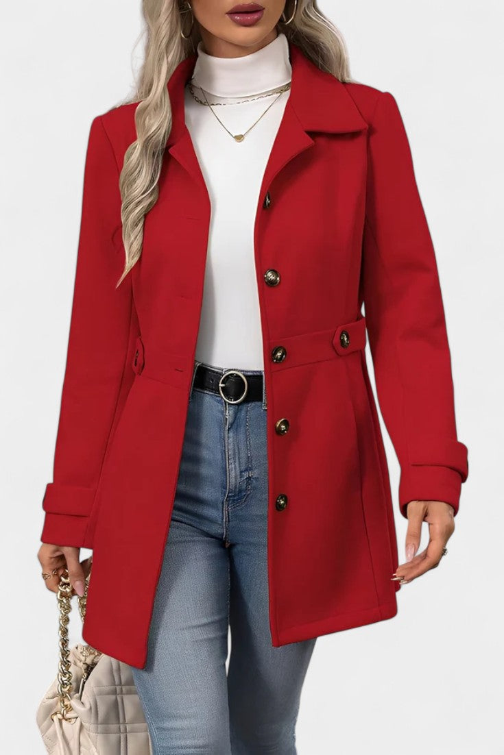 Cléophée Tailored Blazer with Lapels and Button Fastening