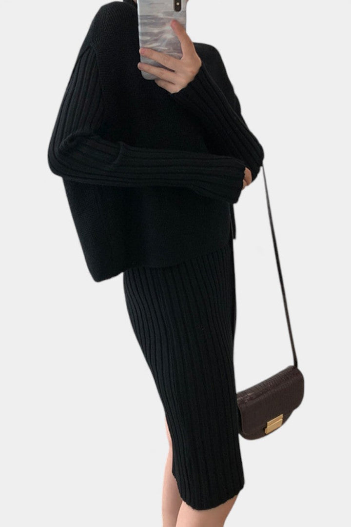 Alectra Modern Silhouette Two-Piece Knit Ensemble