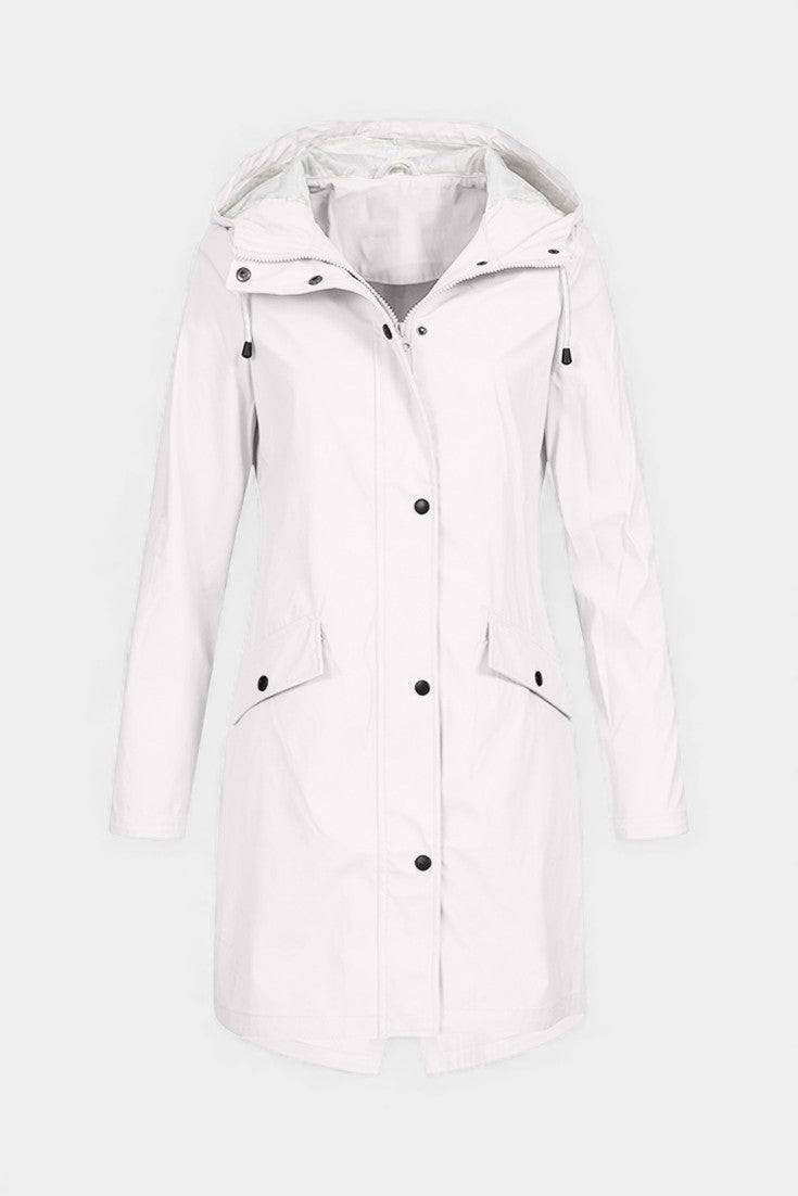 Carmélia Adjustable Hood Long Waterproof Parka