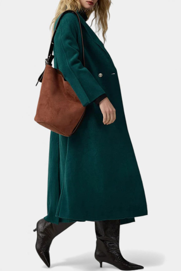 Padmé Long Crossed Jacket featuring Notched Lapels