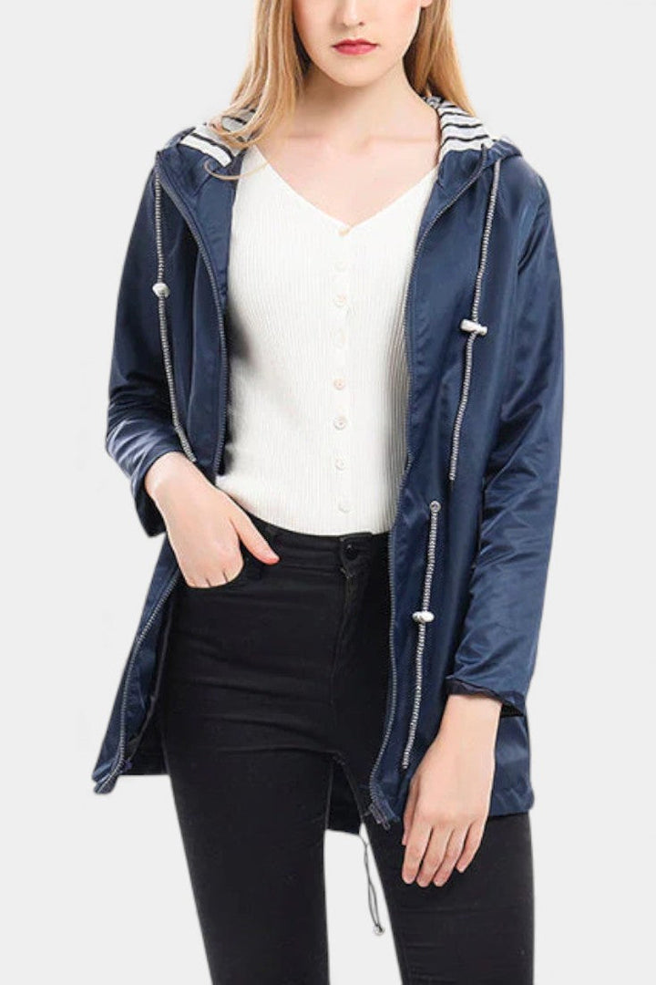 Aria Waterproof Jacket Featuring an Adjustable Hood