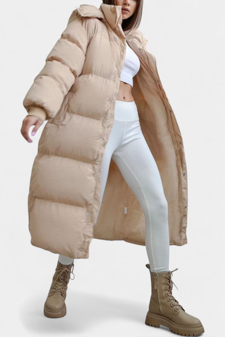 Razel Women's Adjustable Hooded Puffer Jacket with Flattering Fit