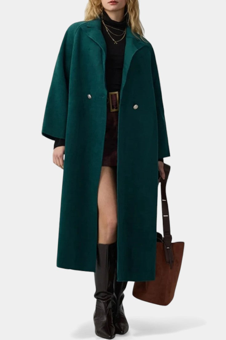 Padmé Long Crossed Jacket featuring Notched Lapels