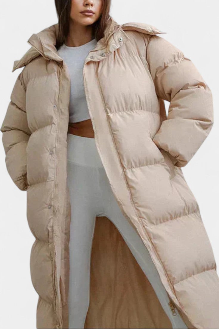 Razel Women's Adjustable Hooded Puffer Jacket with Flattering Fit