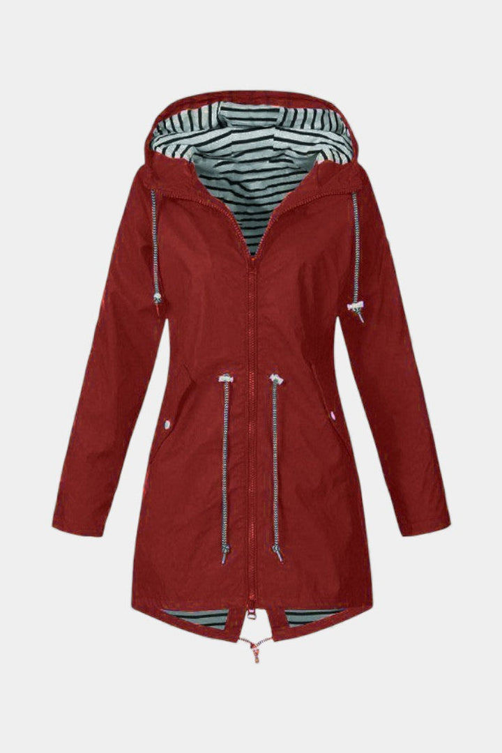 Aria Waterproof Jacket Featuring an Adjustable Hood