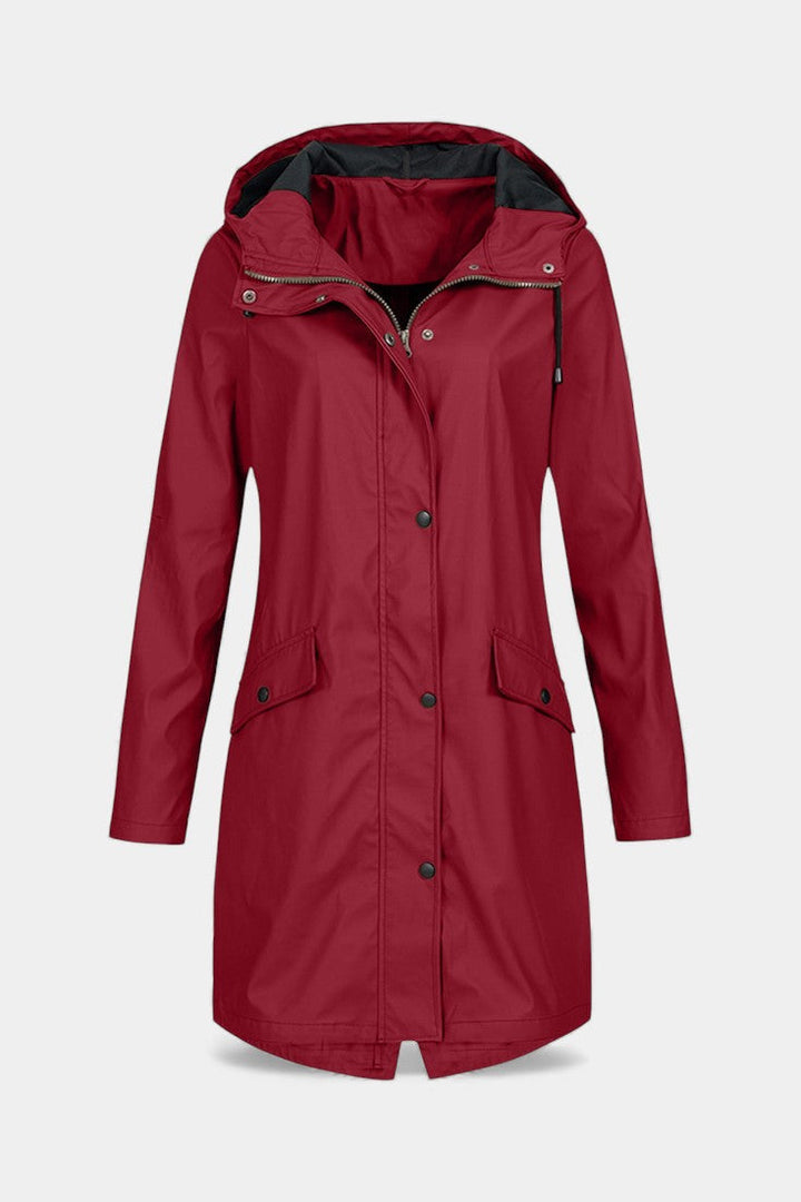 Carmélia Adjustable Hood Long Waterproof Parka