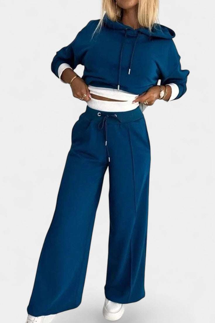 Tiziana Oversized Comfort Hoodie and High-Waisted Pants Set