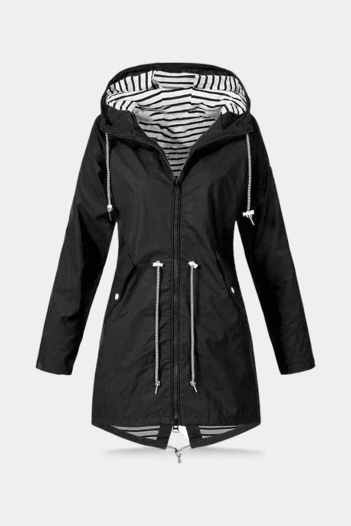 Aria Waterproof Jacket Featuring an Adjustable Hood