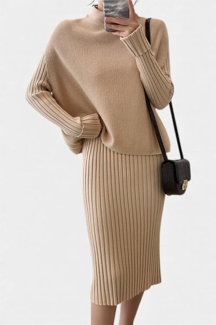 Alectra Modern Silhouette Two-Piece Knit Ensemble