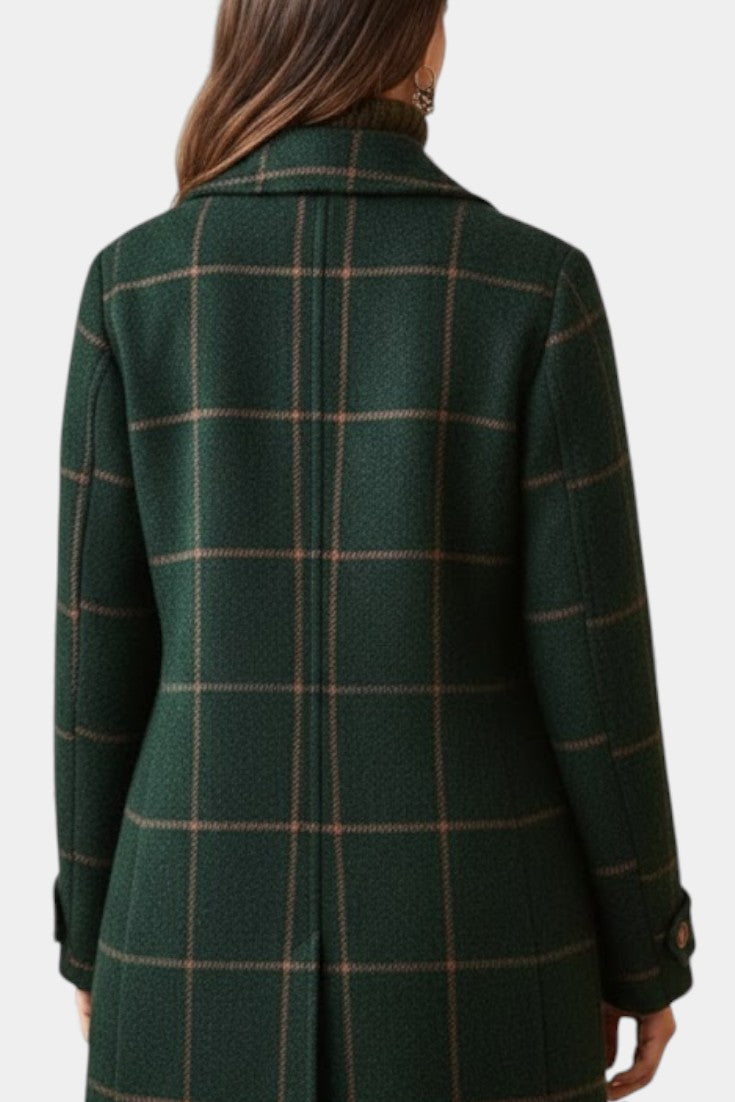 Saphira Tailored Fit Classic Checked Coat