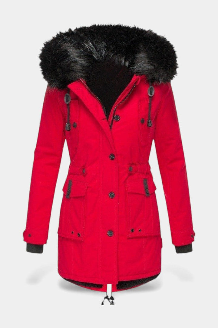 Gwladys Insulated Hooded Parka for Cold Weather
