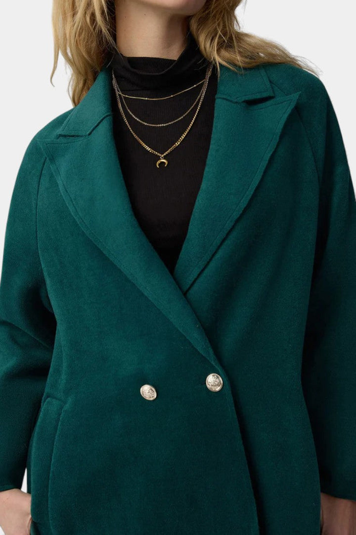 Padmé Long Crossed Jacket featuring Notched Lapels