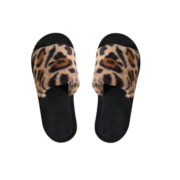Ysella | Leopard Faux Fur Slippers