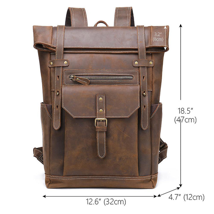 Larry - Vintage Leather Backpack for Men
