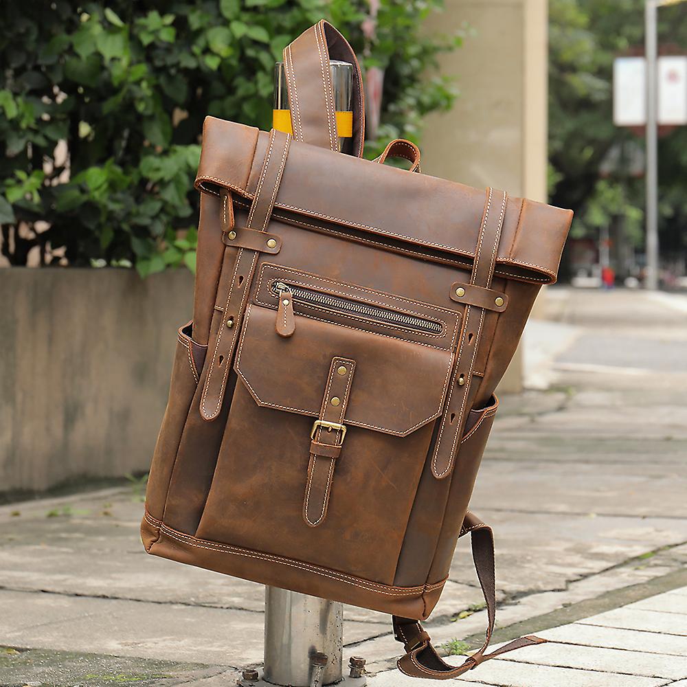 Larry - Vintage Leather Backpack for Men