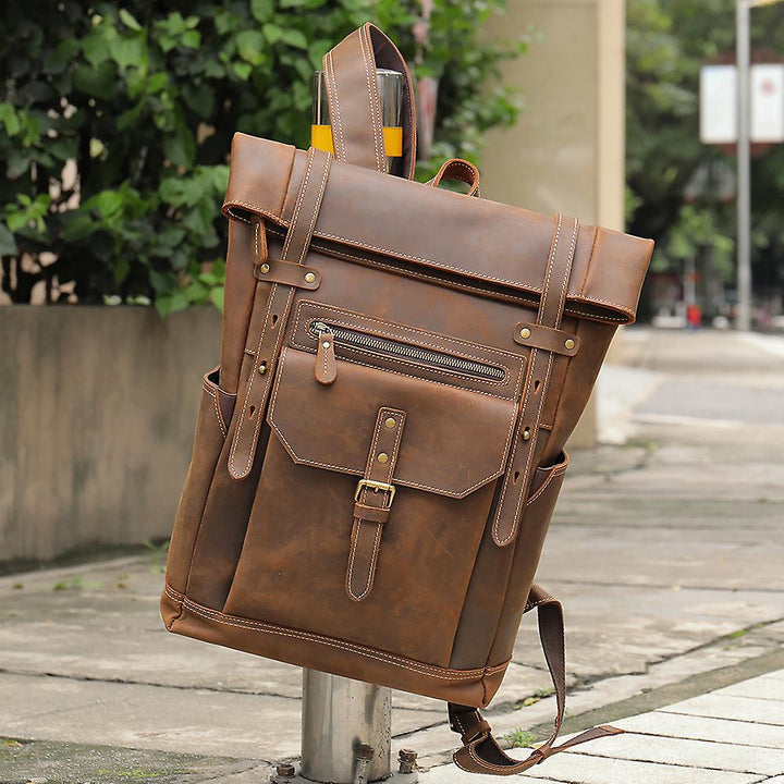 Larry - Vintage Leather Backpack for Men