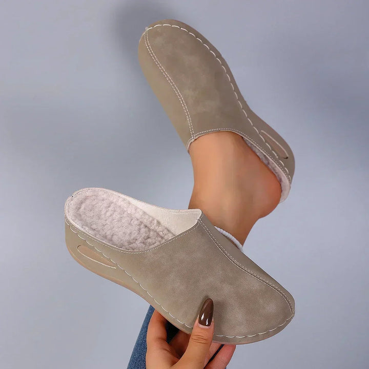 Iola | Cushioned Suede Mule Slippers