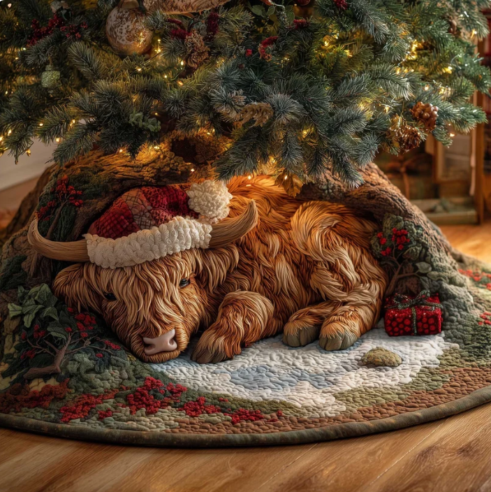 Gwenno™ | Highland Hearth Quilted Tree Skirt