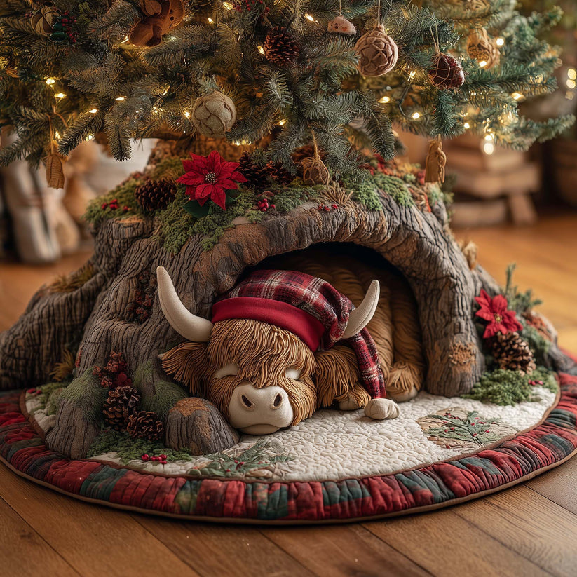 Hafwen™ | Highland Tartan Quilted Tree Skirt