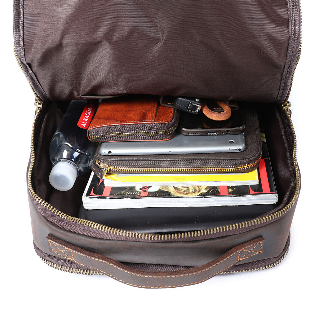 Andrew - Men's Leather Laptop Backpack