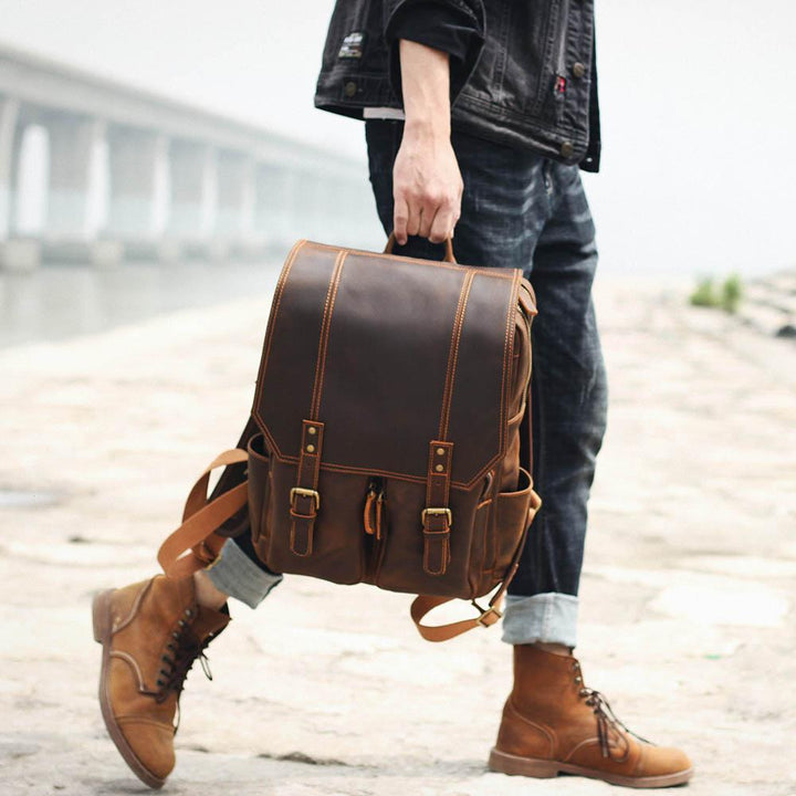 Robert - Vintage Leather Travel Backpack