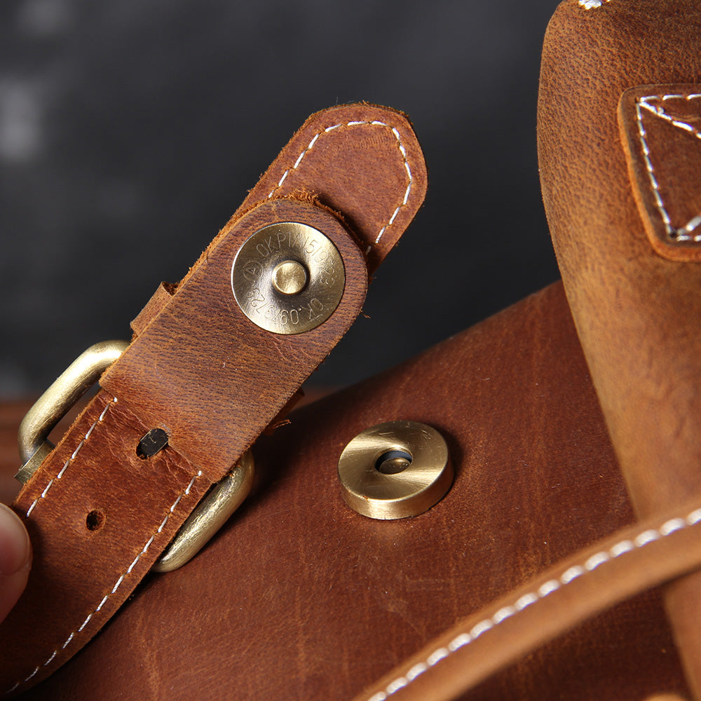 Jeffrey - Sturdy Classic Leather Backpack