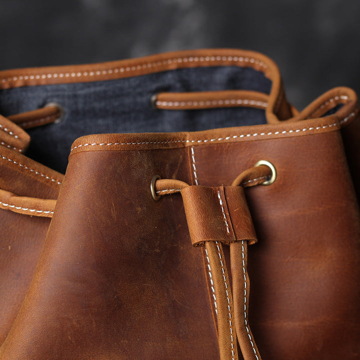 Jeffrey - Sturdy Classic Leather Backpack