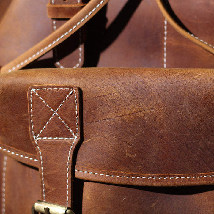 Jeffrey - Sturdy Classic Leather Backpack