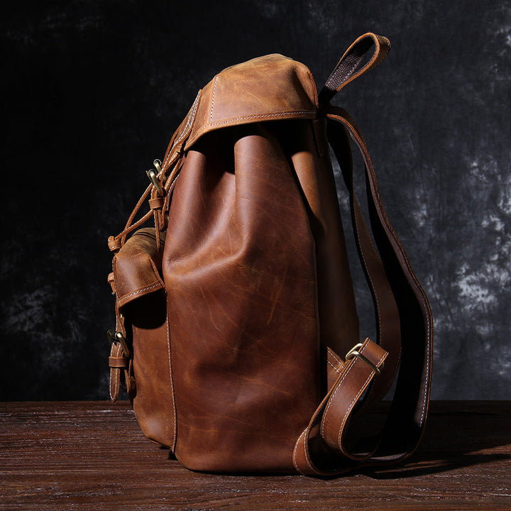 Jeffrey - Sturdy Classic Leather Backpack