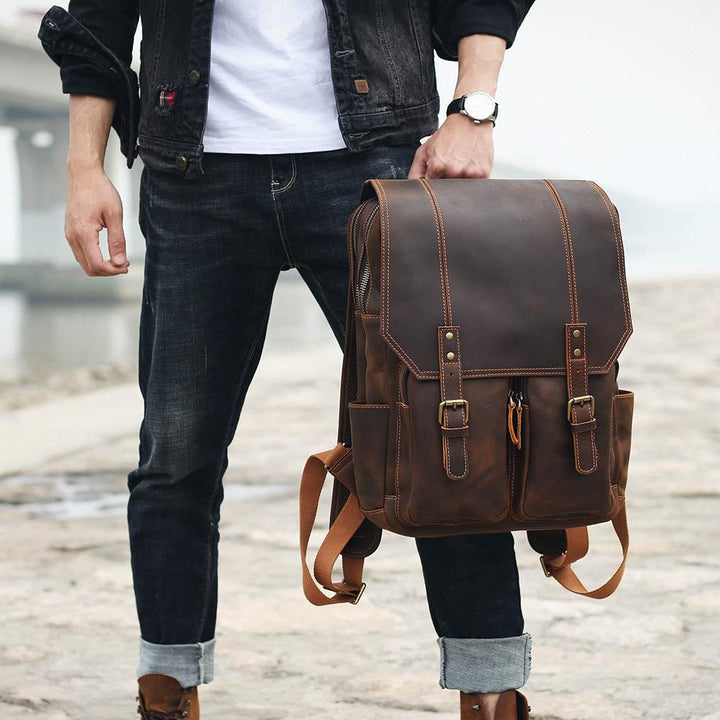 Robert - Vintage Leather Travel Backpack