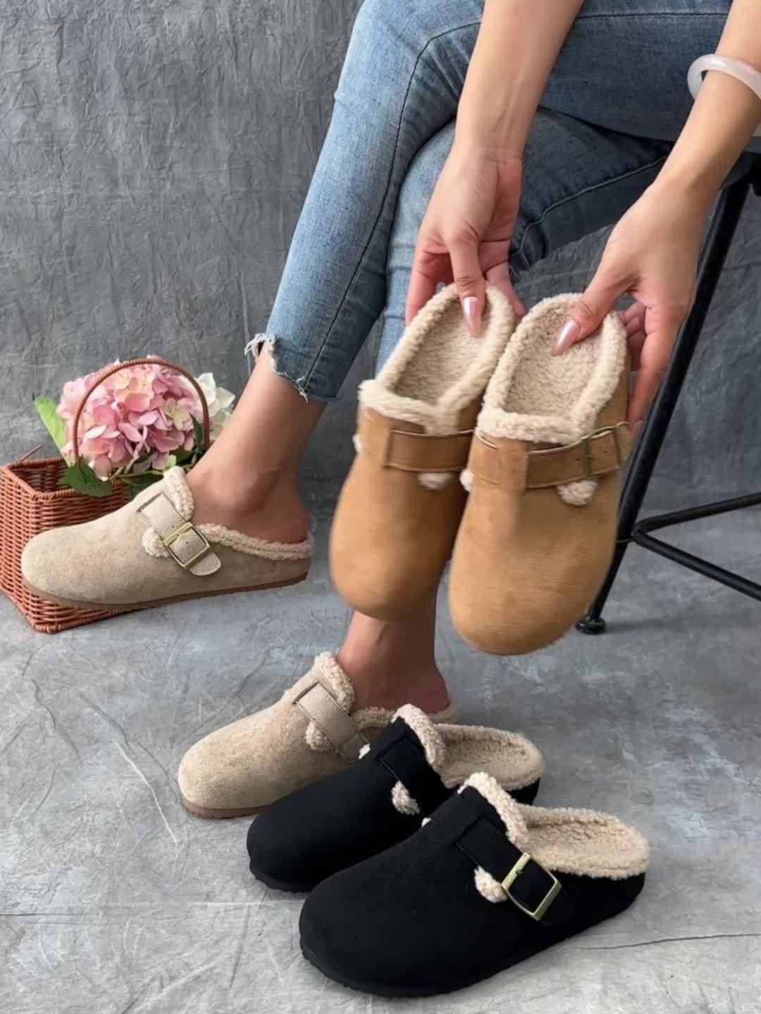 Steren | Buckled Shearling-Lined Clogs
