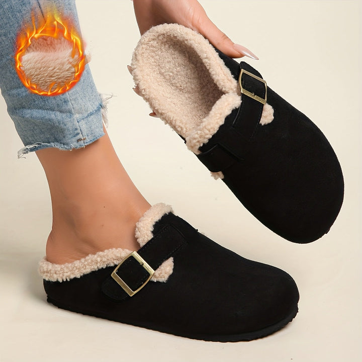 Steren | Buckled Shearling-Lined Clogs